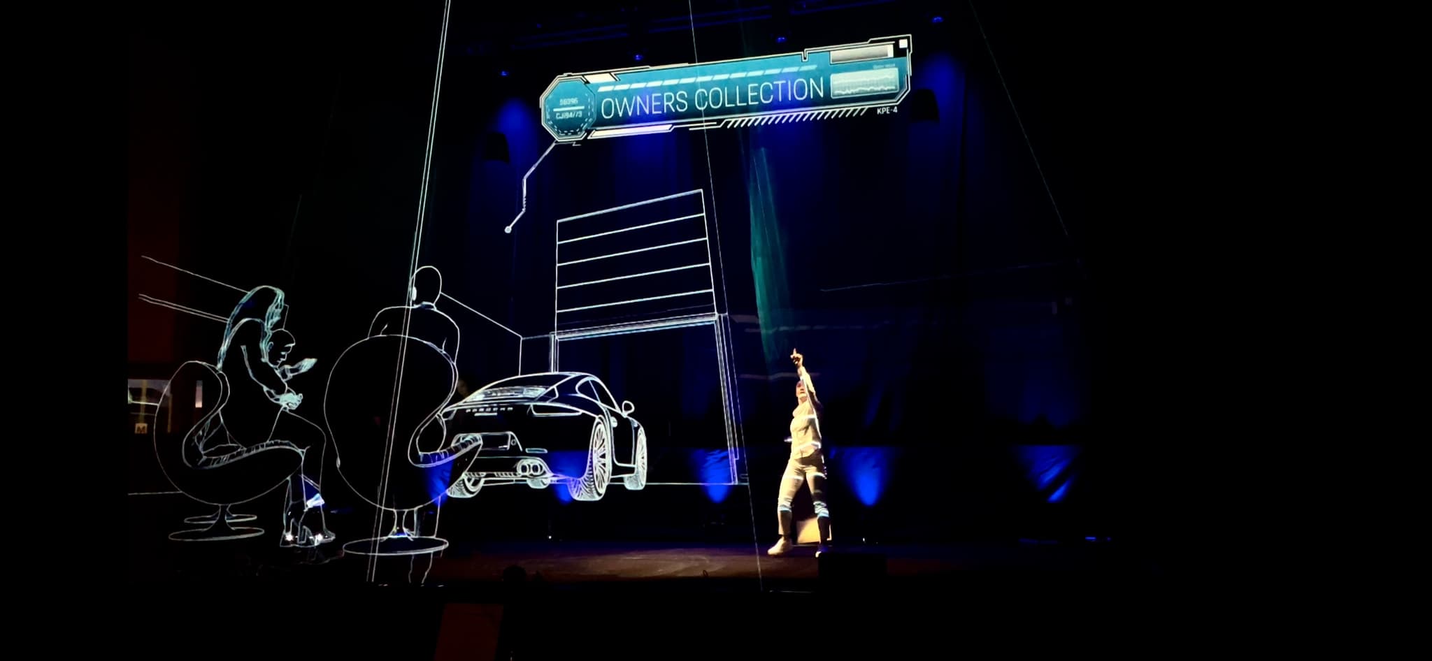 Porsche Augsburg Car Hologramm Show